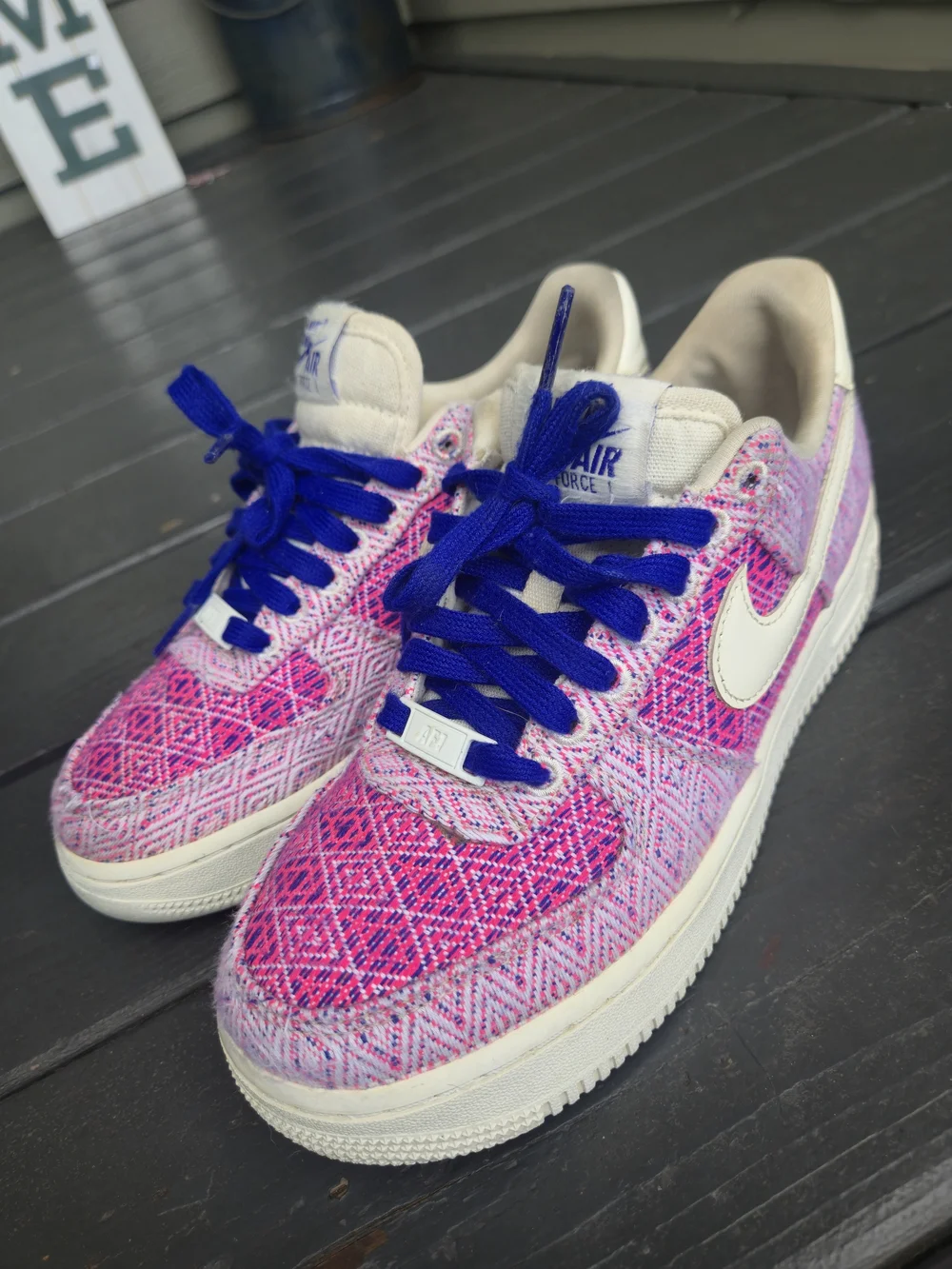 Nike Air Force 1 Low Pink 'Woven Together' Sneakers - Picture 11 of 14